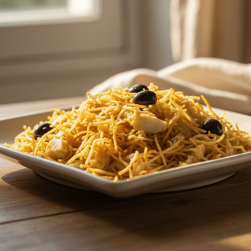 Bacalhau à Brás com batata palha