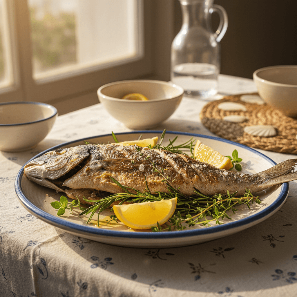 Peixe grelhado fresco