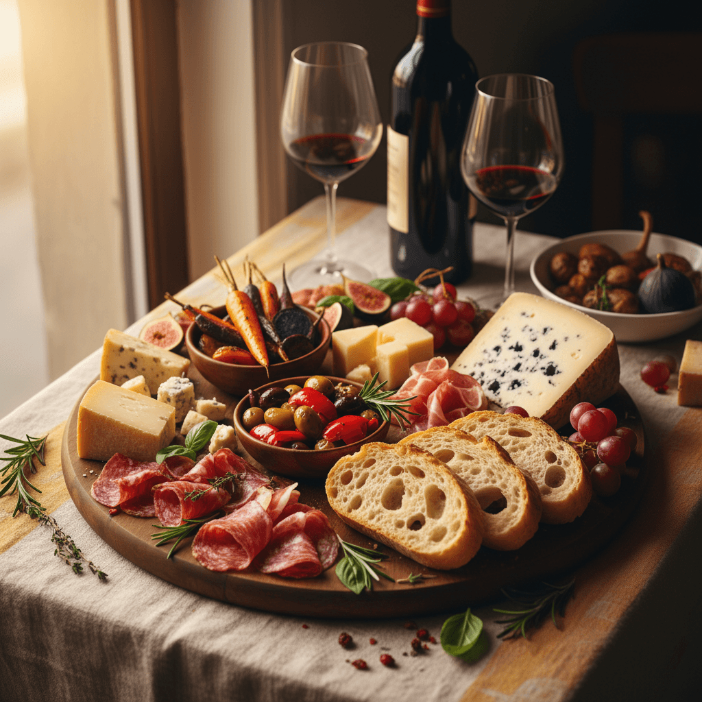 Petiscos variados da casa